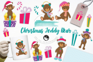 10 Christmas Teddy Bear Illustrations