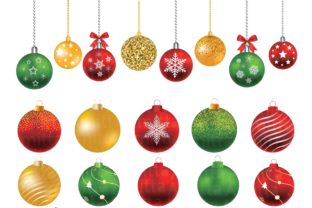 Christmas Balls Clipart Set – Festive Illustrations