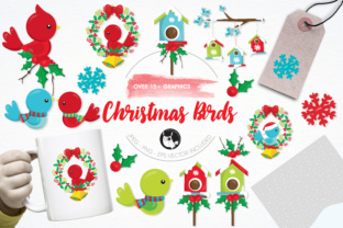 Christmas Birds Illustrations