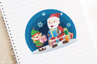 Christmas Club 01 Santa Claus and Elf Illustrations