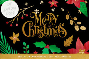 Christmas Floral Clipart Set: Illustrations for Real Publishing