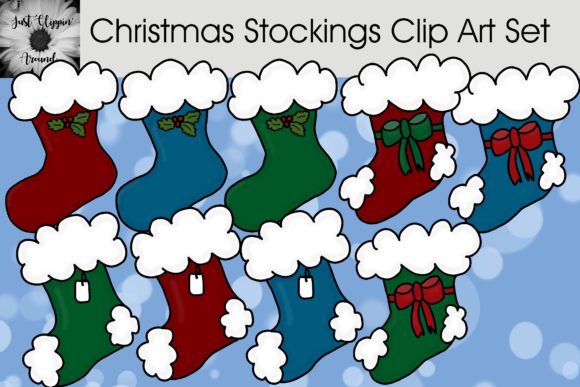 Christmas Stockings Clip Art for Illustrations