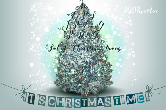 Christmas Vector Trees Clipart for Holiday Design