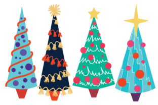 Cute Christmas Trees for Branding & Marketing