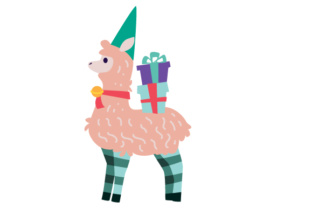 Elf Llama Christmas Design