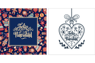 Feliz Navidad. Spanish Christmas Illustrations