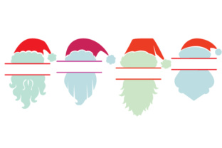 Santa Claus Split Monogram Frames for Christmas Branding