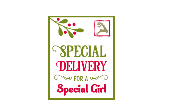 Special Deliver for a Special Girl Santa Bag Design